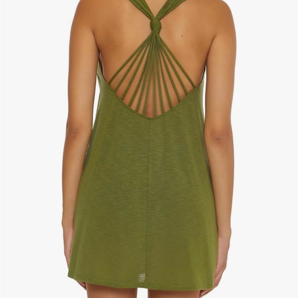 BECCA by Rebecca Virtue Olive Green Swim Coverup - Picture 2 of 2